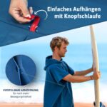 AUTDOOR Mikrofaser Badeponcho Damen & Herren – Schnelltrocknend aus 100% recycelten Flaschen – Bild 6