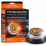 Safeglow® V16 Warnleuchte mit LED-Blitzlicht – EU-zugelassenes Notlicht für Auto & Motorrad