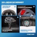 Fischer Urban Plus Fahrradhelm S/M mit LED-Rücklicht – Sicherer Cityhelm für Damen & Herren – Bild 10