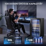TRIUMPHKEY 90L Getränkekühlschrank mit Glastür – Kompakt & leise für bis zu 128 Dosen – Bild 5