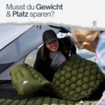 TRINORDIC Ultraleichte Aufblasbare Isomatte 550g mit Kissen – Campingmatte für Wandern – Bild 4