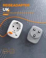 TESSAN 2er Pack Reiseadapter Typ G – 3 in 1 UK Stecker mit USB C & USB A für Grossbritannien – Bild 2