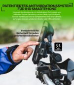 MOGGAM Motorrad Handyhalterung mit Antivibration – 360° drehbar für Lenker & Spiegel – Bild 4
