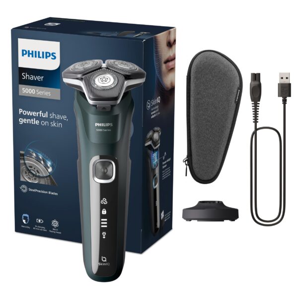 Philips Series 5000 Elektrorasierer – Nass- & Trockenrasur mit SkinIQ-Technologie für Herren