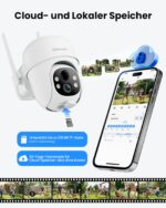 Cinnado Überwachungskamera Aussen Solar 2K – Akku WLAN Kamera 360° mit PIR & Farbnachtsicht – Bild 9