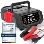 HAUSPROFI Autobatterie Ladegerät 12V/24V 20A – Intelligentes KFZ-Ladegerät mit 9-stufiger Reparaturladung