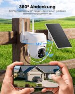 Cinnado Überwachungskamera Aussen Solar 2K – Akku WLAN Kamera 360° mit PIR & Farbnachtsicht – Bild 8