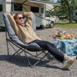 EVER ADVANCED Luxus Campingstuhl XXL 180kg – Übergrosse Sitzfläche mit Hochlehne für maximalen Komfort – Bild 2