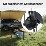 qeedo Johnny XL Campingstuhl 150 kg – Faltbar mit Kopfstütze & Getränkehalter – Bild 5