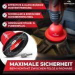 CARHOLICS Radnabenschleifer 90–150 mm mit Adapter – Effiziente Radnabenreinigung für Akkuschrauber – Bild 5