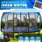 KESSER Gartentrampolin Ø 244–427 cm mit Sicherheitsnetz – GS-zertifiziert für Kinder & Erwachsene – Bild 2