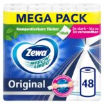 Zewa Wisch&Weg Original Mega Pack – 48 Blatt Küchenrolle mit Power-X-Struktur