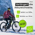 2er-Set E-Bike Akkuschutzhuelle 30-41 cm – Thermo-Isolation für Bosch Powertube & Co. – Bild 2