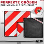 ATHELON 3in1 Warntafel Italien, Spanien & Portugal – Reflektierendes Warnschild mit Spanngurten – Bild 4