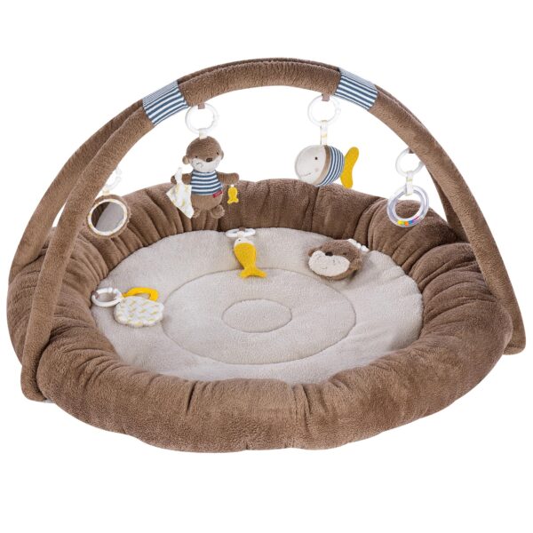 Fehn 3D-Activity-Nest Otter Theo – Spielbogen mit 7 Spielzeugen für Babys ab 0 Monaten