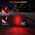 Daphomeu LED Werkstattlampe 2er Set – 1000 Lumen COB Inspektionsleuchte mit Magnetfuss – Bild 5