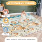 Krabbelmatte Baby 150x180cm faltbar – XPE-Schaumstoff rutschfest & schadstoffrei – Bild 8