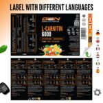 L-Carnitin 6000 Liquid 1000 ml Orange – Hochdosiertes Trainings-Supplement für Sportler – Bild 7