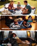 Sportneer Schlafsack 220x80 cm – Leichter 3-Jahreszeiten-Schlafsack für Familie & Camping – Bild 7