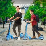 Arebos Cityroller höhenverstellbar mit XXL-Rädern – Klappbarer Tretroller bis 100 kg – Bild 8