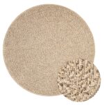 the carpet Kansas Outdoor Teppich Rund 120 cm – Wetterfest im Jute-Look für Balkon & Wohnzimmer – Bild 4