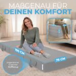 ELONEO Klappmatratze 75x195 cm – 15 cm Schaumstoff, waschbar, faltbar für Gäste & Reisen – Bild 2