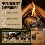 Flame Fox Anzündwolle 10kg – Öko-Holzwolle mit Wachs für Kamin & Grill – Bild 6
