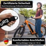 KOHLBURG Kettenschloss 125 cm mit 8,3 mm Spezialstahl – Sold Secure Gold zertifiziertes Fahrradschloss – Bild 2
