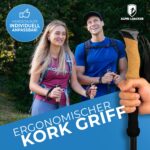 ALPIN LOACKER Wanderstöcke faltbar – Leichte Aluminium Trekkingstöcke mit Korkgriff – Bild 3