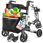 KESSER Aluminium-Rollator faltbar – leicht, höhenverstellbar & sicher für Senioren