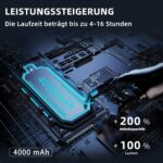 FrSara Nackenventilator mit 4000mAh Akku – Tragbarer Halsventilator für Büro & Outdoor – Bild 3