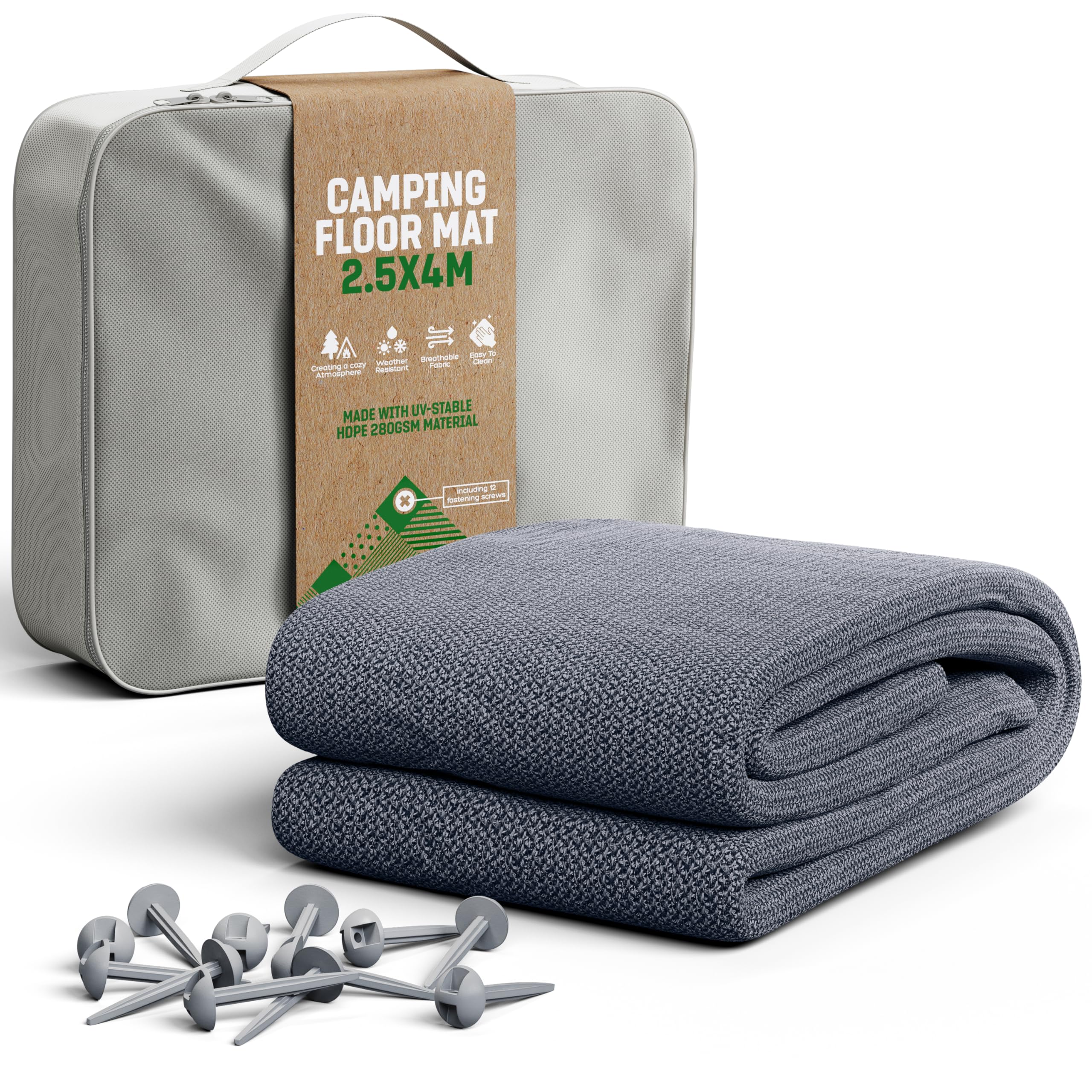 91J6ufemyqL._SY2560_.jpg GardenGloss Vorzeltteppich Wetterfest – Outdoor Campingteppich mit UV-Schutz & Tragetasche – Bild 1
