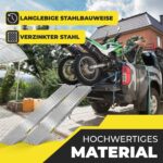 MASKO® 2er Set Auffahrrampe Verzinkter Stahl – 400 kg Tragkraft für PKW & Anhänger – Bild 7