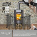 KESSER Kaminschutzgitter 305 cm mit Tür – 5-teilig Metall Absperrgitter für Kinder & Haustiere – Bild 7