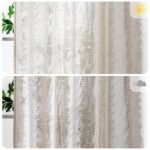 MYSKY HOME Leinen Gardinen 2er Set 245x140 cm – Halbtransparente Vorhänge mit Kräuselband – Bild 4