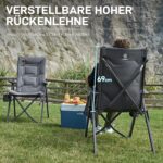 EVER ADVANCED Campingstuhl Faltbar mit 4-fach verstellbarer Rückenlehne – bis 150 kg – Bild 8