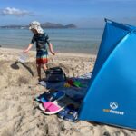 outdoorer Helios Air 850 – Ultraleichte Strandmuschel mit UV 80 Sonnenschutz für Reisen – Bild 2
