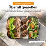 Dimono Lunchbox 2400ml – Auslaufsichere Edelstahl-Bento-Box mit Trennfächern – Bild 5