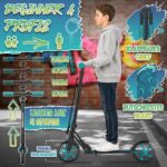 RE:SPORT Cityroller höhenverstellbar & klappbar bis 100 kg – Tretroller mit Klingel für Kinder & Erwachsene – Bild 3