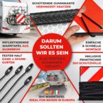 GEARLINE 3-in-1 Warntafel für Italien, Spanien & Portugal – Fahrradträger Warnschild mit Spanngurten – Bild 6