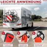 ATHELON 3in1 Warntafel Italien, Spanien & Portugal – Reflektierendes Warnschild mit Spanngurten – Bild 6