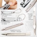 Drei Schwerter Maniküreset Roma – 8-teiliges Nagelpflege-Set mit Etui für Hand & Fuss – Bild 4