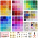 Dazhqp Perlenset 45000 Perlen mit 144 Farben – DIY Armbandset für Kinder & Erwachsene