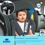 KIDIZ Autokindersitz 0-12 Jahre mit Isofix & 5-Punkt-Gurt – Mitwachsender Kindersitz Gruppe 0/1/2/3 – Bild 6