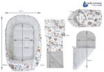 Medi Partners Babynest 100x60cm – 5-teiliges Kuschelnest aus Bio-Baumwolle für Neugeborene – Bild 3