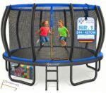 KESSER Gartentrampolin Ø 244–427 cm mit Sicherheitsnetz – GS-zertifiziert für Kinder & Erwachsene