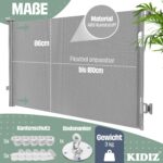 KIDIZ® Treppenschutzgitter ausziehbar bis 180 cm – Sicherheitsgitter für Babys & Haustiere – Bild 2