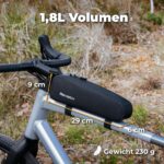 Rovativ Bikepacking Oberrohrtasche 1,8 L – 100% wasserdicht Top Tube Bag für Gravelbike & MTB – Bild 2