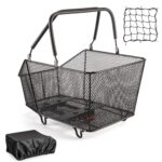 GEWAGE Fahrradkorb hinten 40x30x21 cm – Abnehmbar mit Schnellverschluss bis 20 kg