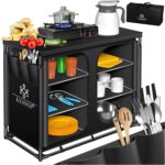 KESSER Campingküche Typ F6 mit Aluminiumgestell – Mobile Outdoor-Küche mit Tragetasche